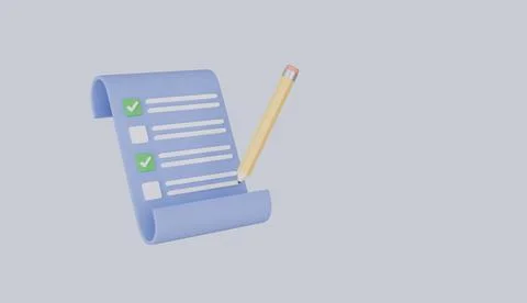 Fast checklist work project plan, Clipboard and pencil, clipboard task Stock Illustration