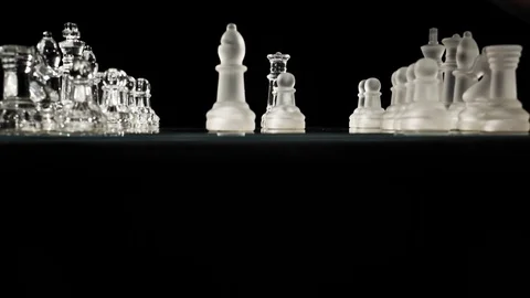 Fast chess game at the isolated space Vídeo Stock 111749048
