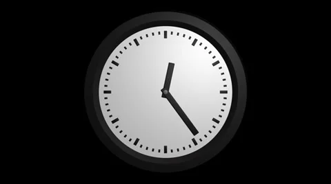 Fast clock ticking with alpha Stock Footage