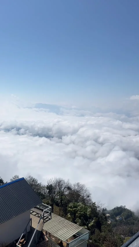 Fast Clouds and Strong Wind over Meili Snow Mountain Timelapse Stock Footage 330245693