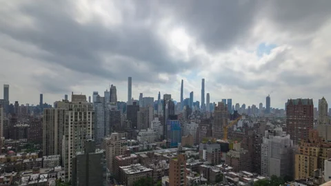 Fast Clouds Cityscape Timelapse Stock Footage 278772627