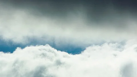 Fast clouds close up multiple layers Stock Footage 83730602
