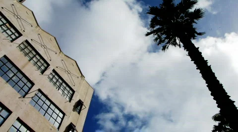 Fast Clouds over building  Stock Footage 605706