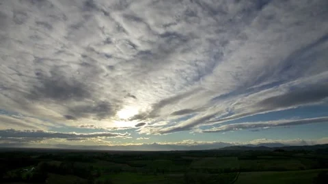 Fast clouds on the sunset Stock Footage 134248091