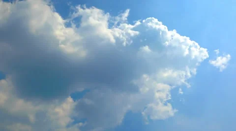 Fast Clouds Timelapse against a blue sky Stock Footage 36245428