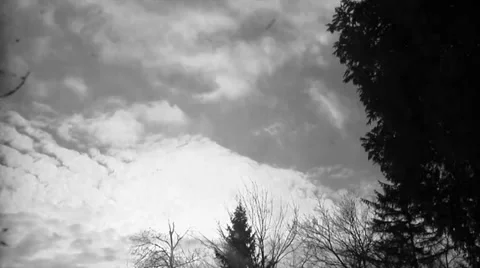 Fast Clouds Timelapse Creepy Stock Footage 33790113