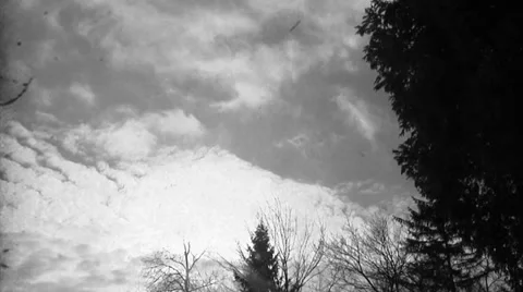Fast Clouds Timelapse Creepy Stock Footage 33790545
