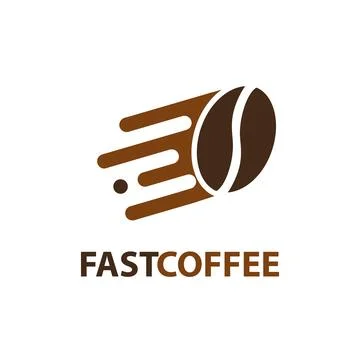 Fast Coffee Logo Template Design  Inspiration. Icon Design Stock Illustration