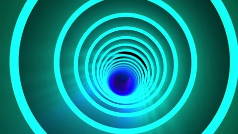 Fast Colorful Circles Rays Wormhole Tunnel Disco VJ Motion Background Loop 2 Stock Footage 77365318