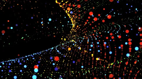Fast Colorful Dancing Particles - VJ Loop Stock-Footage 27821212