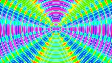 Fast Colorful Psychedelic Concentric Waves Abstract Motion Background Loop Stock Footage 99840650