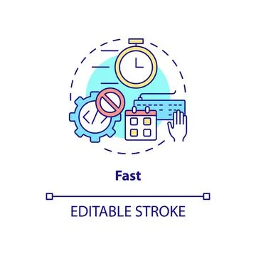 Fast concept icon 库存插图