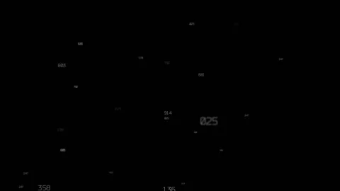 Fast count of a large number of white numbers in space HD 1920 Stock Footage 121523673
