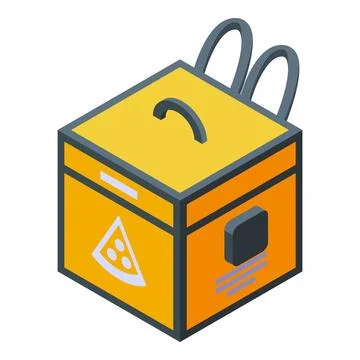 Fast courier backpack icon isometric vector. Man deliver Stock Illustration