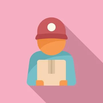 Fast courier service icon flat vector. Container shop Stock Illustration