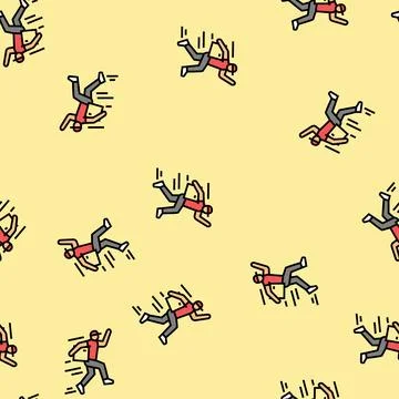 Fast courier vector seamless pattern Stock Illustration