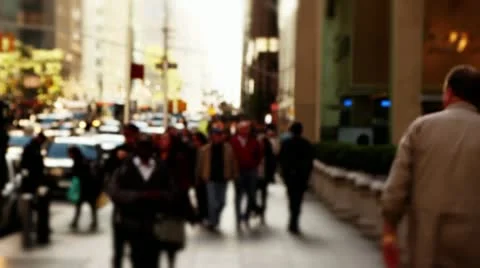 Fast crowd Stock Footage 12139578