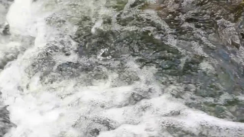 Fast current on the river Stock Footage 80597377