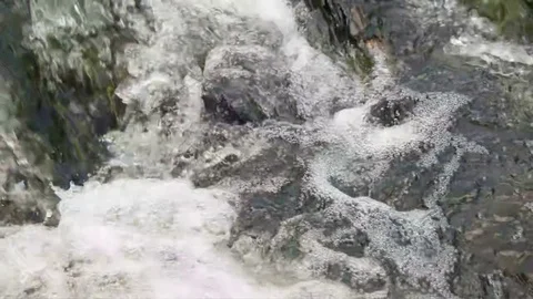 Fast current on the river Stock Footage 80597463