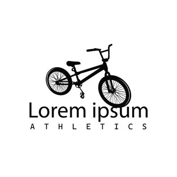 Fast Cycling Logo with Dynamic Bicycle Symbol Stock Illustration