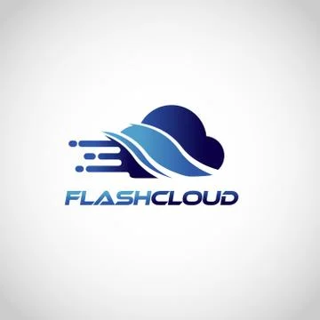 Fast Data Cloud Logo Symbol Icon Stock Illustration