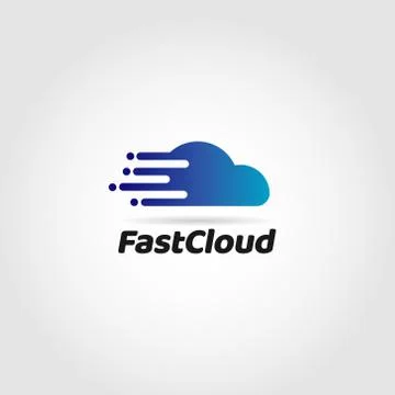 Fast Data Cloud Logo Symbol Icon Stock Illustration