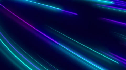 Fast data transferring abstract neon glowing light trails Stock Footage 328150138