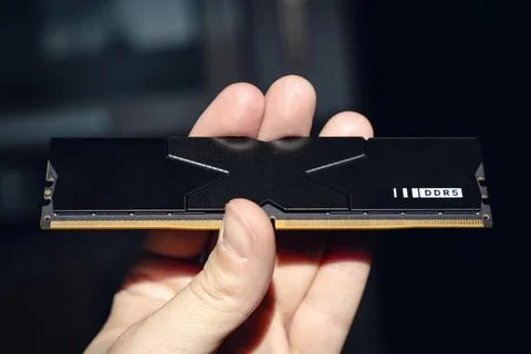Fast DDR 5 Ram memory module Stock Photos
