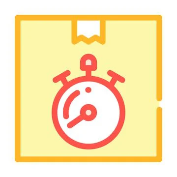 Fast delivering or time out color icon vector illustration Stock Illustration