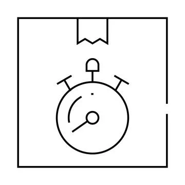 Fast delivering or time out line icon vector illustration Stock Illustration