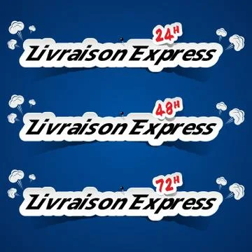 Fast Delivery Banners Stock Illustration
