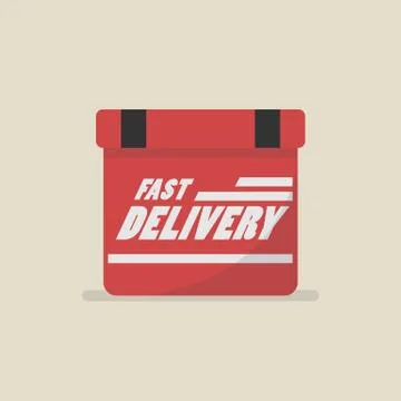 Fast delivery box Stock Illustration