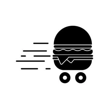 Fast Delivery Burger. Vector icon. Illustration for your design Stock Illustration