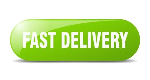 Fast delivery button. fast delivery sign. key. push button. Stock Illustration