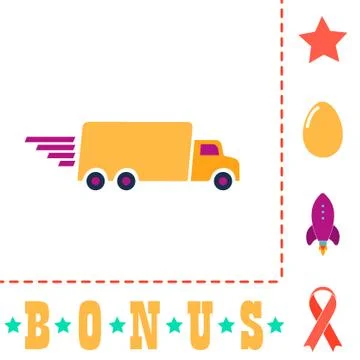 Fast Delivery computer symbol Stock Illustration