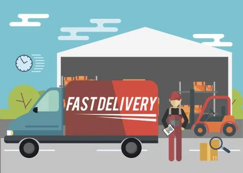Fast Delivery concept Stock Illustration