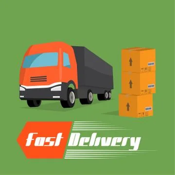 Fast delivery concept Stock Illustration