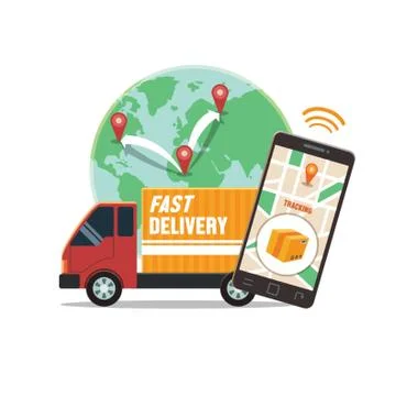 Fast delivery concept Stock Illustration