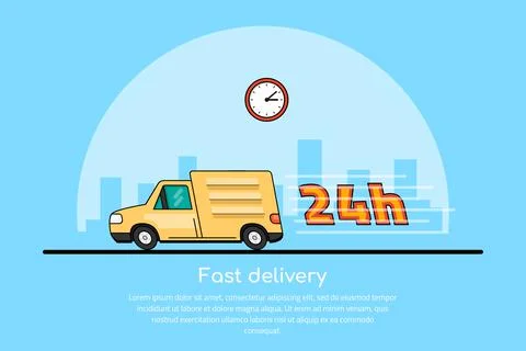 Fast delivery concept Stock Illustration