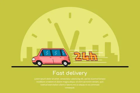 Fast delivery concept Illustrazione stock