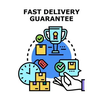 Fast delivery guarantee concept vector illustration Stock Illustration