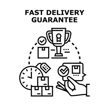 Fast delivery guarantee concept vector illustration Stock Illustration