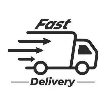 Fast delivery icon design for e-commerce, logistics and delivery services. .. Illustrazione stock