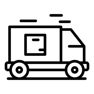 Fast delivery icon outline vector. Service order food Stock Illustration