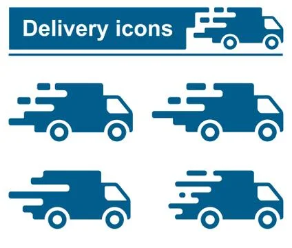 Fast delivery icon set Stock Illustration