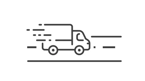 Fast delivery icon, video of commerce service truck, order express, quick mov Stock Footage 284422259