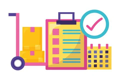 Fast delivery logistic Illustrazione stock