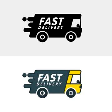Fast Delivery Logo Template, Concept Modern Design Icon. Fast Car Symbol Stock Illustration