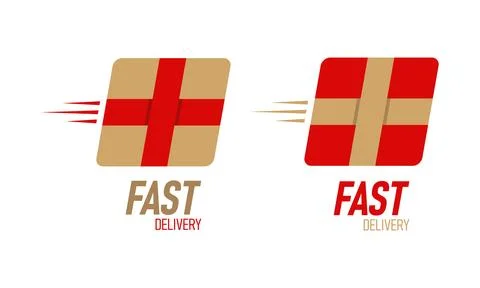 Fast delivery logo template design Stock Illustration