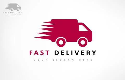 Fast delivery logo vector. Van design. Stock Illustration